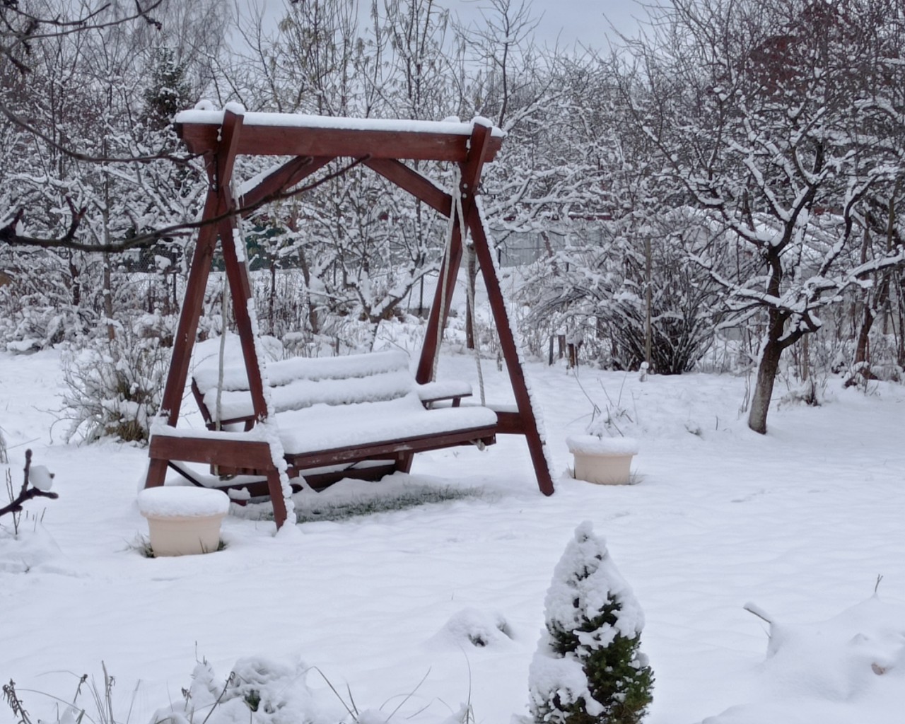Дача снегом украсилась.❄️☃️🌲