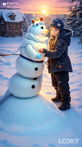Pro100Star в LOOKY. #looky_нейронка#looky_топ. Пора лепить снеговик...