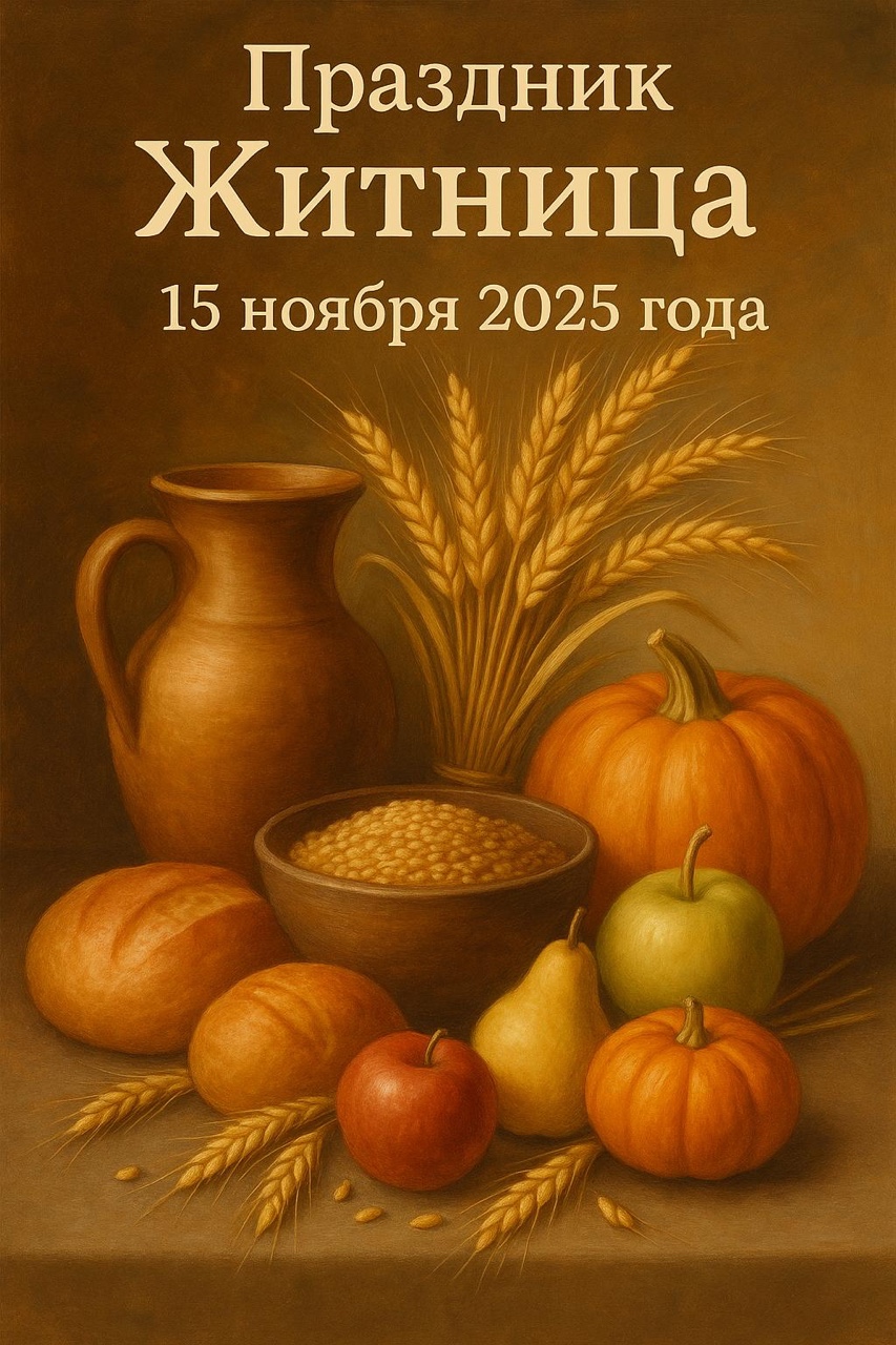 🌾 Народный календарь
15 ноября — Житница

15 ноября в народной традиции отмечали Житницу — день, посвящённый хлебу, урожаю и домашнему достатку. Считалось, что именно сейчас происходит символическое «закрытие» года в хозяйстве: все запасы уже собраны, амбары полны, и можно благодарить землю за её щедрость.

🌾 Что делали в этот день

• Благодарили землю и урожай.
Хозяйки обходили кладовые, проверяли зерно, перебирали крупы, перекладывали сушёные травы и сушёные овощи.
Это считалось обрядом привлечения изобилия на следующий год.

• Убирали дом и амбар.
Нельзя было оставлять беспорядок — говорили:

«Как Житница стоит, так и год пройдет».

• Хозяйки пекли хлеб и простые лепёшки.
Угощали всю семью — считалось, что чем добрее хлеб, тем щедрее будут будущие месяцы.

• Кормилец-день.
Животных обязательно угощали чем-то вкусным — зернышками, морковкой, хлебной корочкой.
Чтобы в хозяйстве был достаток и спокойствие.

❌ Что нельзя делать на Житницу

🔸 Выбрасывать хлеб или крошки
Это считалось самым сильным запретом. «Отдашь — потеряешь достаток».

🔸 Ссориться и ругаться
Считалось, что конфликтами можно распугать удачу и деньги.

🔸 Давать продукты из дома вечером
Чтобы не «вынести» своё счастье и благополучие.

🔸 Лениться и сидеть без дела
Хотя день спокойный, лёгкие домашние хлопоты обязательны — так уважали землю и хлеб.

🌟 Приметы дня

• Если день ясный — зима будет холодной, но урожайной.
• Если идет снег — к хорошему росту зерна на следующий год.
• Если в этот день щедро угостить кого-то — весь год будешь в достатке.