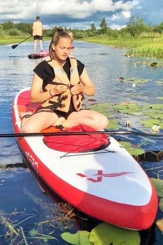 SUP-boarding в LOOKY. . Красавица Втроя в де...