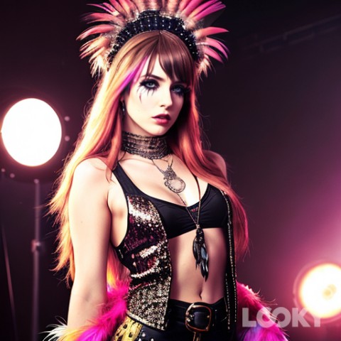 Heleth в LOOKY. #Глэм-рок_дива,#LOOKY_нейронка. #Глэм-рок_дива #LOOK...