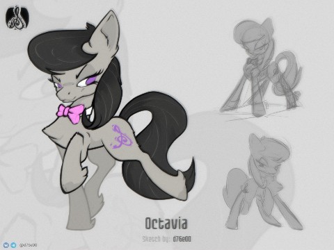 d76e00 в LOOKY. #Art,#Sketch,#Pony,#Digital,#d76e00,#Mlp,#Octavia. Sketch color "Octavi...