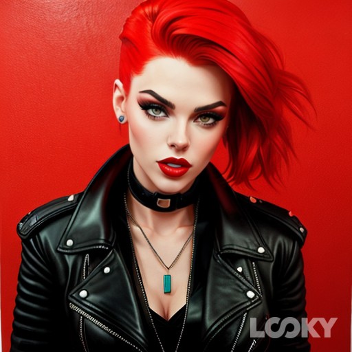 #Поп_арт #Аниме #Неон #LOOKY_нейронка [#redhair](redhair) #ai #aiart #girl #beautiful [#punk](punk) 
