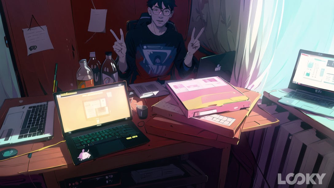 #Anime_Looksie #LOOKY_нейронка 

Simple programmer day