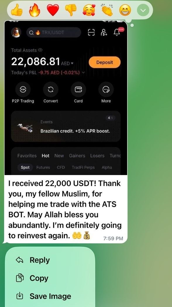 Congratulations! 👏🎉

Thank you so much for your wonderful feedback and for trusting and working with ATS BOT TRADING. We’re truly happy to know that you’re benefiting from our platform.

Stay safe, keep growing, and keep earning with us! 🚀💰