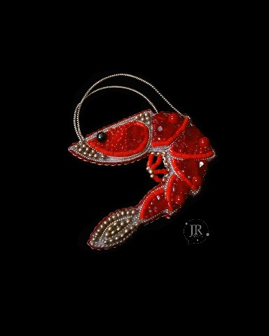 jrbeads в LOOKY. #бисер,#бисероплетение,#брошь,#брошьизбисера,#handmade,#beads,#beadwork. Брошь креветка #бисе...