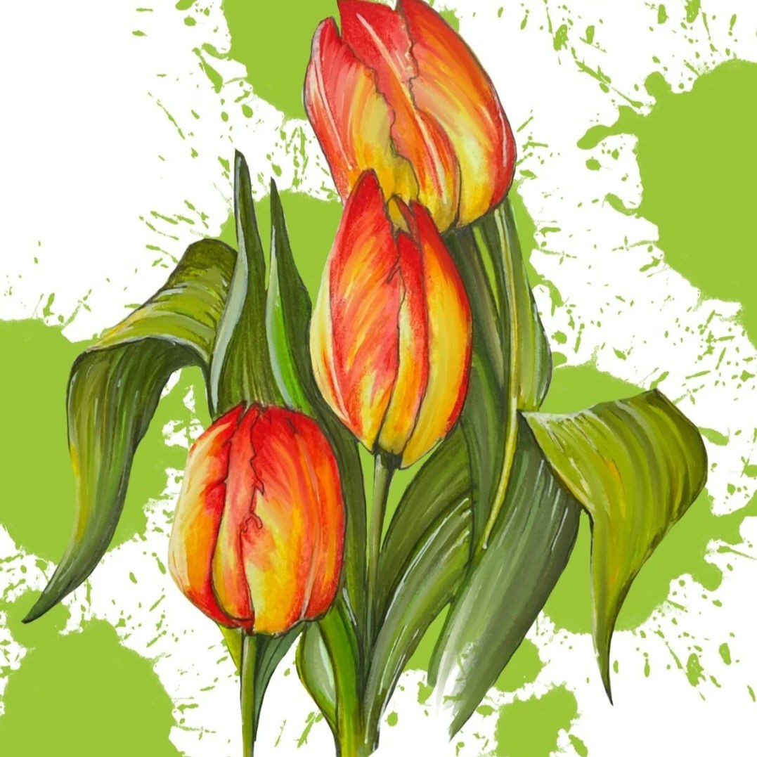 Перезимовали.

[#графика](графика) #портретцветов #весна