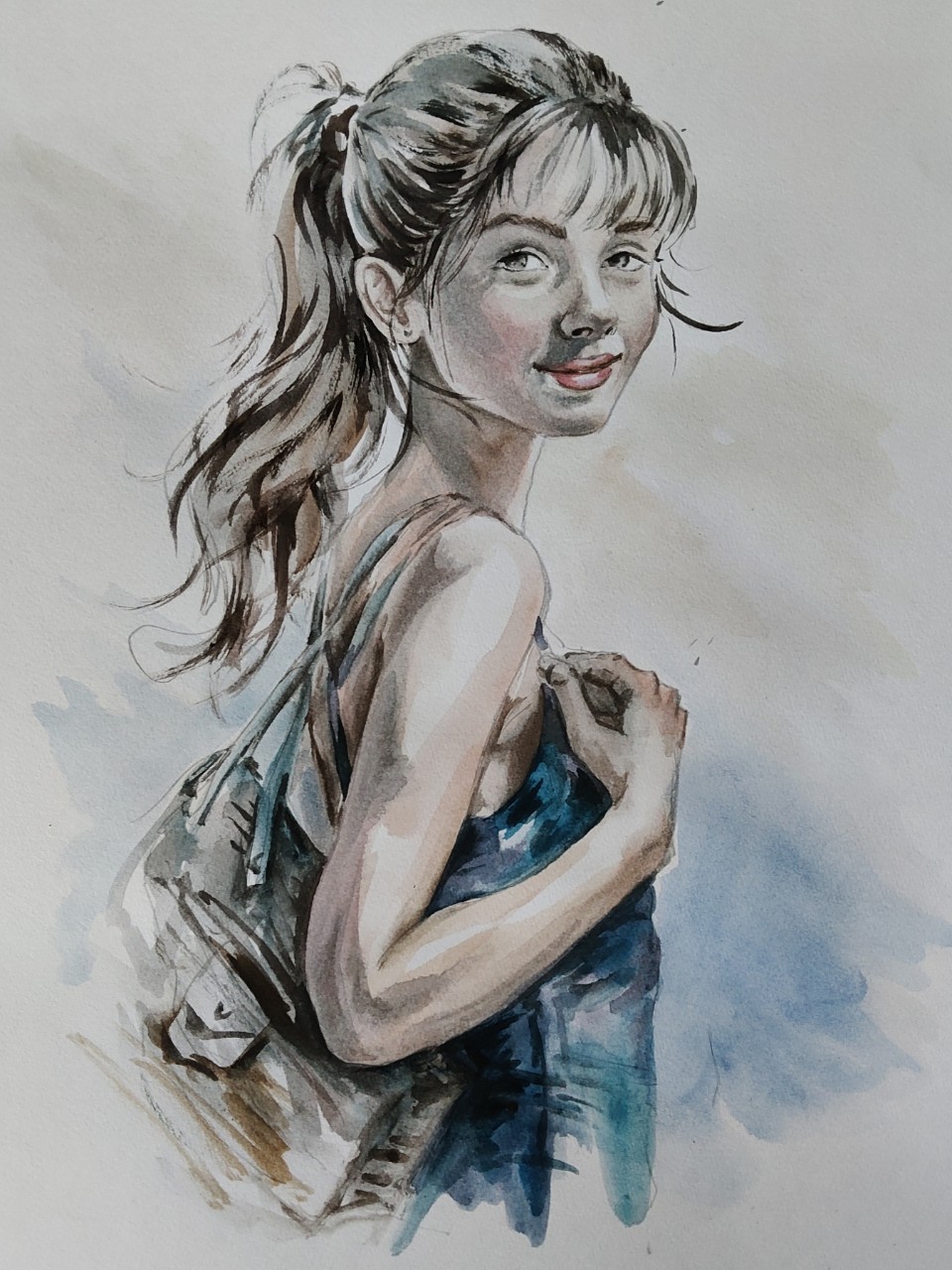 Christina в LOOKY — Набросок девчонки с пляжа
#рисунок #акварель #арт