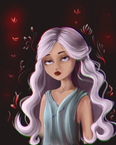 ms.moon_love в LOOKY. #арт. #арт девушка и красн...