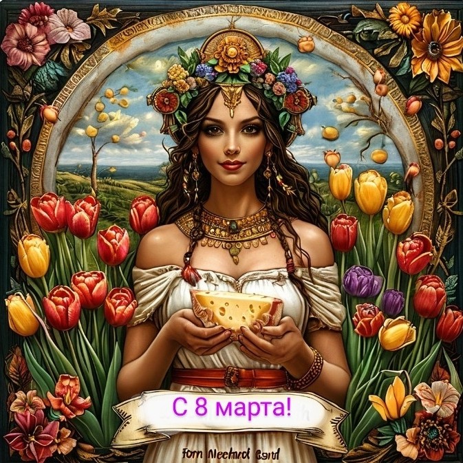 С праздником 8 Марта!  
С радостным весенним днем!  
Пусть приятные подарки  
Будут всюду и кругом!  

Пожелаю я здоровья,  
Счастья, радости, тепла,  
Чтобы жизнь была прекрасной,  
Чтоб успешною была!