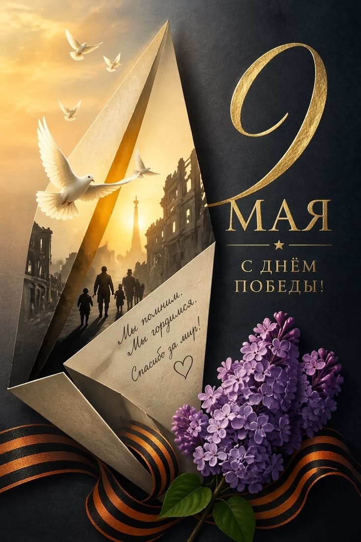 ARISHA в LOOKY — В небе - мир, в душе - весна, 
В этот день цветёт земля. 
Па
