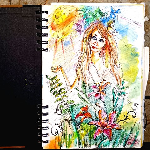 Irina Zorina в LOOKY. . Набросок#скетч#лилия...