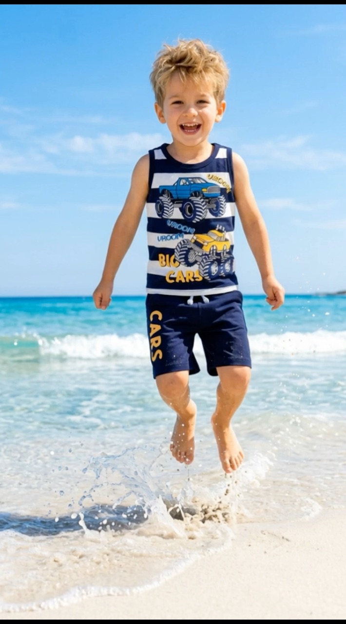 Bonito Kids - детская одежда в LOOKY. #looky,#looky_топ,#топ,#одежда,#шорты,#майка,#детскаяодежда,#образ,#море,#пляж. Детский комплект оде...