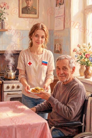1SunBenny в LOOKY. #ИИ_арт,#ВолонтёрыРоссии,#ДоброВДействии,#РоссияПомогает,#ВолонтёрствоБезГраниц,#ТёплыеРуки,#МаслянаяЖивопись,#РусскийФлаг,#ПомощьБлижним,#Человечность,#ДобрыеДела,#СветлаяКоллекция. «Домашний визит» 🏠�...