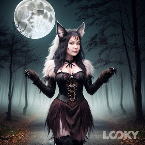 love_candyolechka в LOOKY. #Halloween_werewolf,#Харли_Квин,#Cyberpunk_Girl,#LOOKY_нейронка. #Halloween_werewolf ...