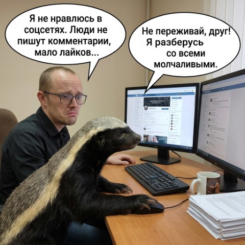 mokhnachev_72 в LOOKY. . Медоед со всеми разб...