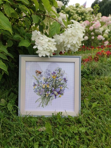 sveta_rohae в LOOKY. #вышивка,#вышивкакрестом,#вышивкакрестиком. Летний букет, 25x25�...