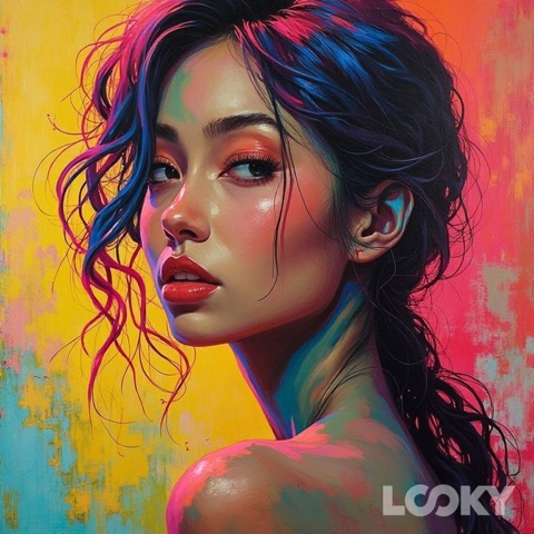 LOOKY_neuro в LOOKY. #LOOKY_you,#LOOKY_нейронка. Сочный поп-арт портр...