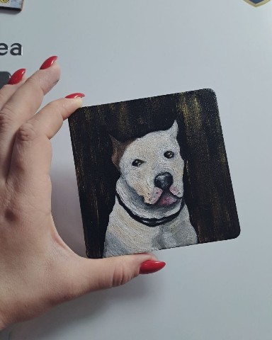 art_victoria_p в LOOKY. #art,#портретсобаки,#холстнамагните,#маслохолст,#арт. Холст на магните 10×...