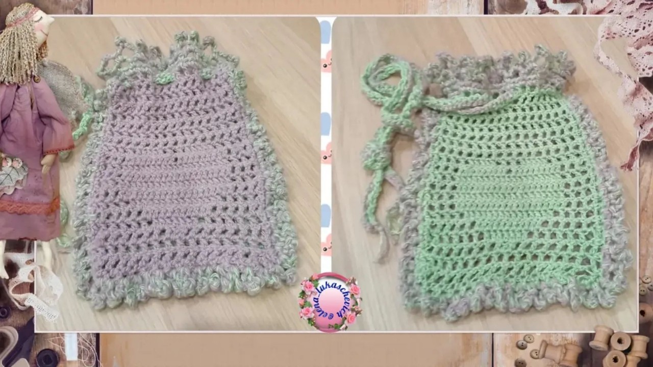  в LOOKY — 🧶 Ещё одна сумочка крючком. Двухцветная с сердечками 💟 

#