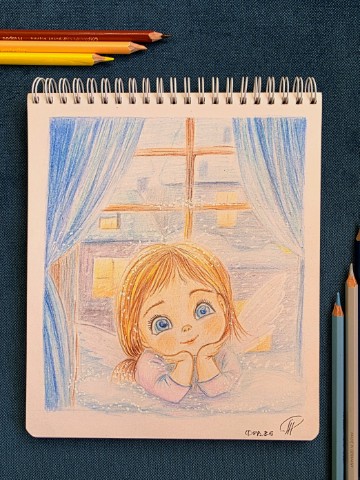 art_anna в LOOKY. #иллюстрация,#ангел,#рисую,#скетч,#художниксамоучка,#рисование,#рисую,#рисуюцветнымикарандашами,#цветныекарандаши,#рисунок,#учусьрисовать,#рисуюдлядуши,#рисуюкакмогу,#рисуюкаждыйдень,#люблюрисовать,#творчество,#творю,#арт,#artist,#artlover,#sketch. Вероятно именно так ...