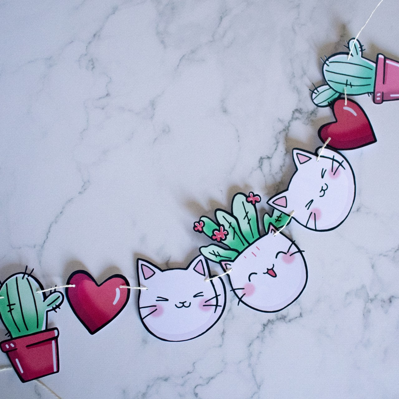 Евгения_Рисую для детских_Принты в LOOKY. . Гирлянда с милыми ко...