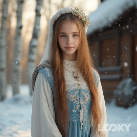 Полина в LOOKY. #Русская_зима,#LOOKY_нейронка. #Русская_зима #LOOKY...