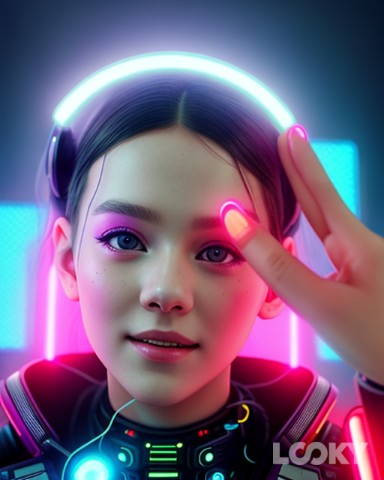 Диана в LOOKY. #Неон,#Футуризм,#LOOKY_нейронка. #Неон #Футуризм #LOO...