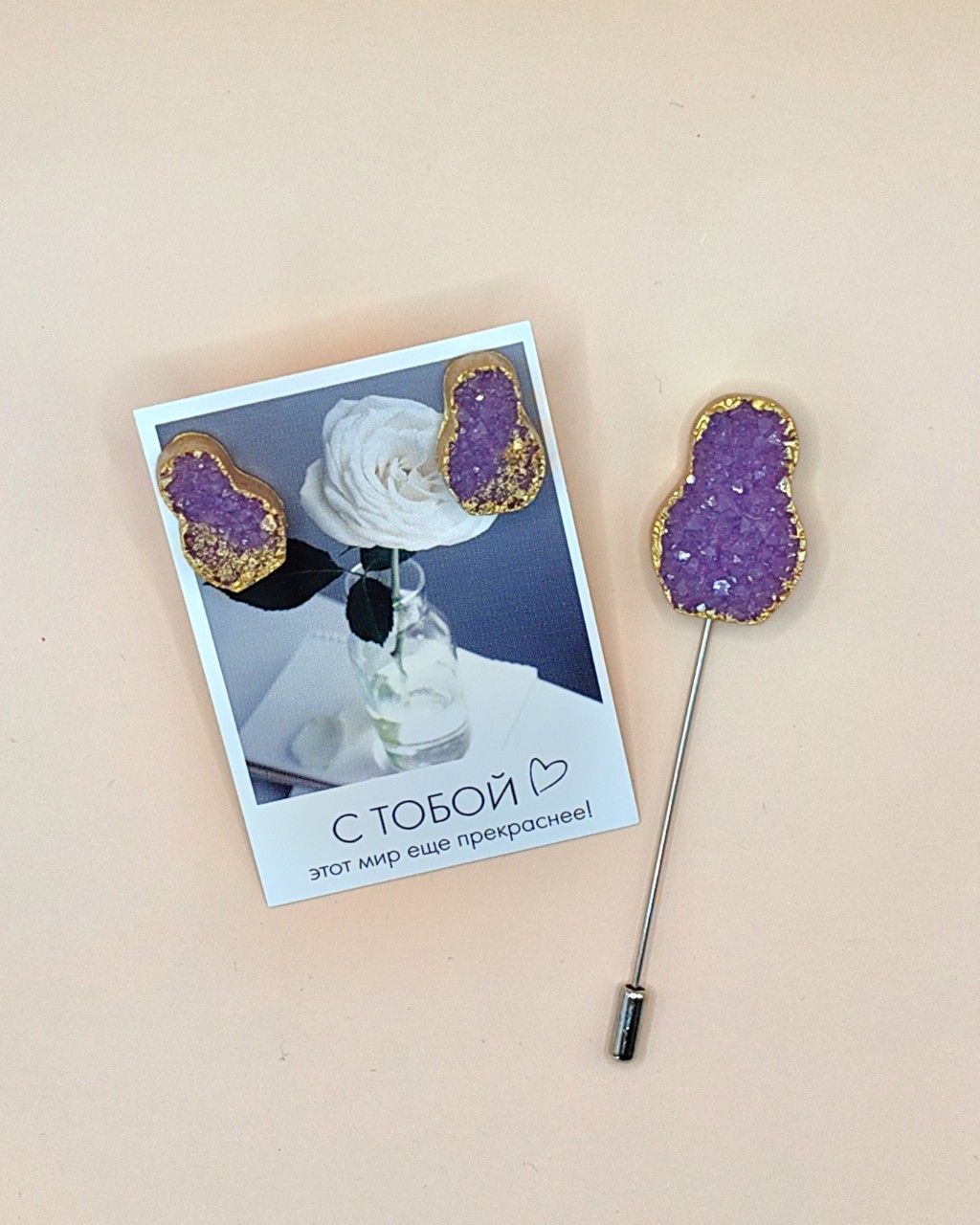 pinchuk_brand в LOOKY — Серьги пусеты и брошь матрёшка. Выполнены на заказ.