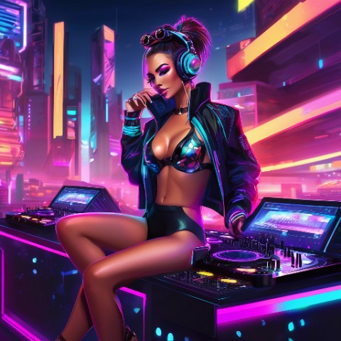 Music mix в LOOKY. . Девушка диджей в сти...