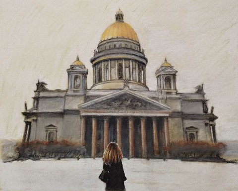 alex.zotin в LOOKY. #питер,#петербург,#исаакий,#графика,#пастель,#арт,#art. Пастель, карандаш, и...