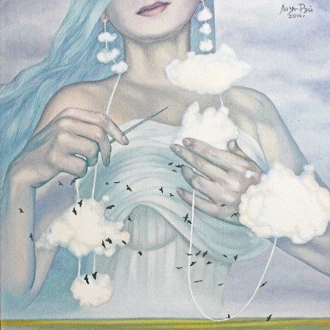 lizaray в LOOKY. #surreal,#surrealism,#超現實主義,#surréalisme,#シュールレアリズム,#painting,#LisaRay,#сюрреализм,#ЛизаРэй,#живопись,#картины,#художник,#art,#облака,#нанизыватьоблака,#облакананитке,#нить,#небо,#игла,#собирать,#птицы,#бусы,#бусины,#погода,#нежность,#clouds,#cloudstostring,#thread,#sky,#needle,#collects,#birds,#beads,#weather,#tenderness. Лиза Рэй – Хозяйка н...