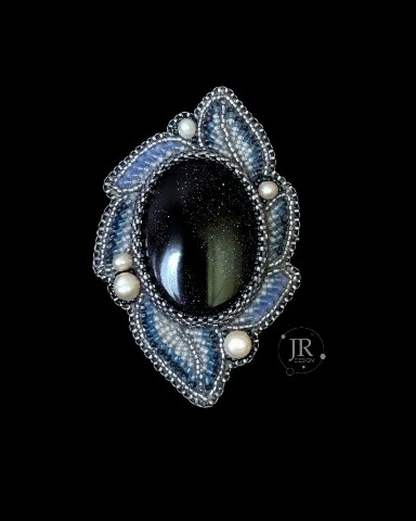 jrbeads в LOOKY. #бисер,#бисероплетение,#брошь,#брошьизбисера,#украшенияизбисера,#украшенияручнойработы,#handmade,#beads,#beadwork. Брошь "Звездная ночь...