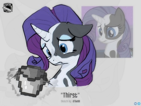 d76e00 в LOOKY. #Art,#Sketch,#Pony,#Digital,#d76e00,#Mlp,#Fluttershy,#Rarity,#Applejack. Sketch color 
"Thirs...