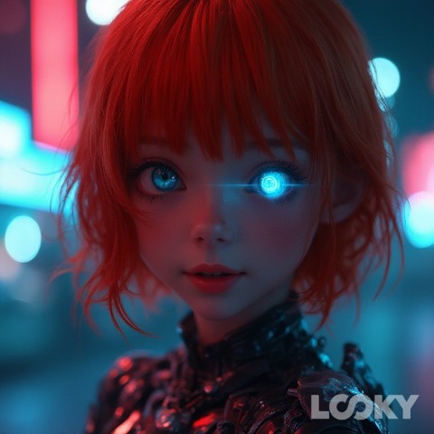 dr_megavolt в LOOKY. #LOOKY_нейронка,#рыжая,#девочка,#голубоглазая,#киберпанк,#cyberpunk. [#looky_нейросети ](...