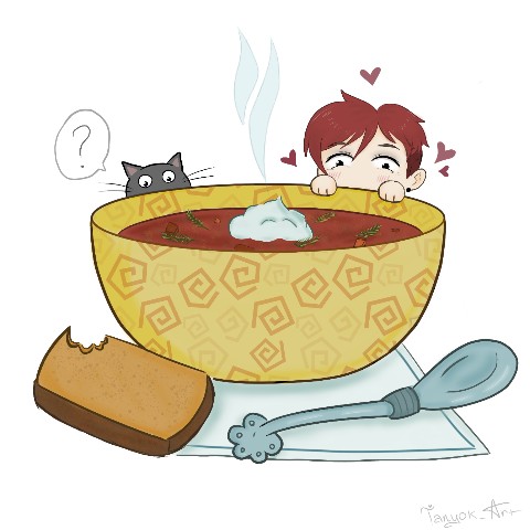 Tanyok_Art в LOOKY. #food,#foodart,#еда,#family,#art. Люблю борщ
#food #fo...