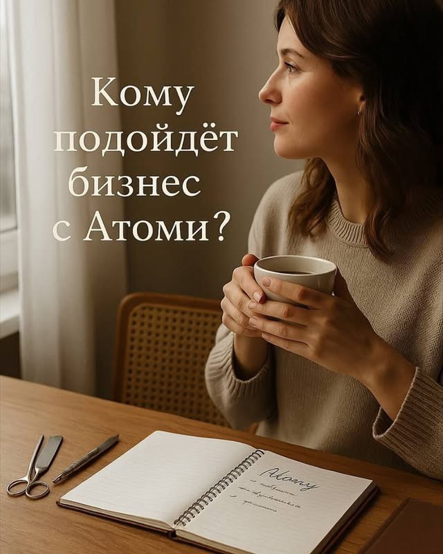 В Atomy приходят не ради бизнеса.

А ради жизни, в которой больше всего важного.

✨ Больше времени на семью.
✨ Больше свободы и спокойствия.
✨ Больше уверенности в завтрашнем дне.

Это не бизнес для сетевиков. Это возможность для:

— мастеров, которым надоело зависеть от потока клиентов
— мам, которые хотят зарабатывать между домашними делами
— педагогов, нутрициологов, фрилансеров — у кого уже есть доверие людей
— тех, кто обжигался раньше, но всё ещё верит, что можно по-другому

Atomy — это про смысл.

Про продукт, которым не стыдно делиться.
Про систему, которая работает без давления и вложений.
Про шаги, которые ты делаешь в своём ритме, но не один.

Если в сердце ёкнуло — значит, ты уже на пути.