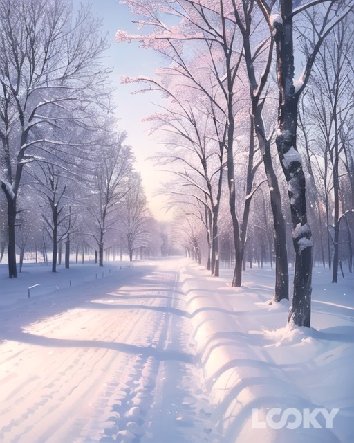 #Аниме #LOOKY_нейронка #зима [#снег](снег) [#деревья](деревья) [#природа](природа) #зима2024 #холод