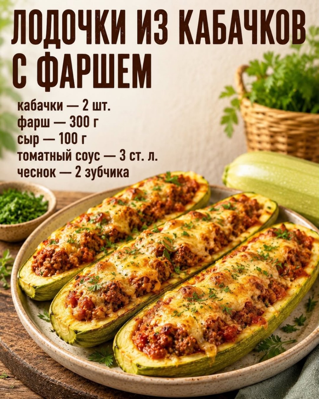 Меню на каждый день в LOOKY — Лодочки из кабачков с фаршем.

Разрежьте кабачки вдоль и лож