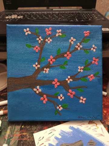 Alexa_creates в LOOKY. #весна,#холст,#акрил,#цветы,#неудача,#spring,#canvas,#acrylic,#flowers,#failure. Пыталась нарисовать ...