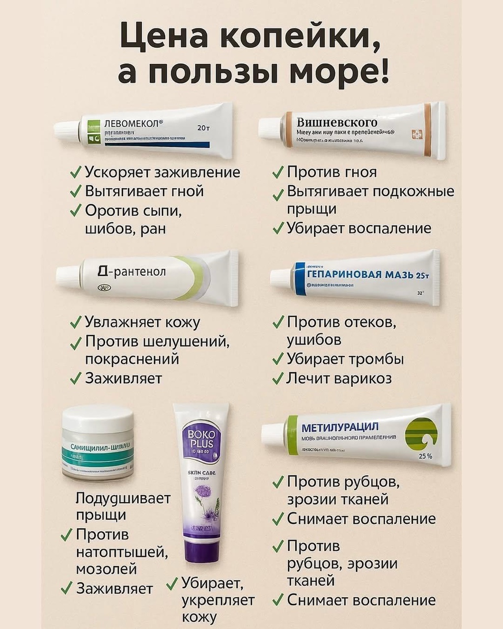 Бьюти шоу рум в LOOKY — Мази, которые стоят копейки, а заменяют целую аптечку

Есть 