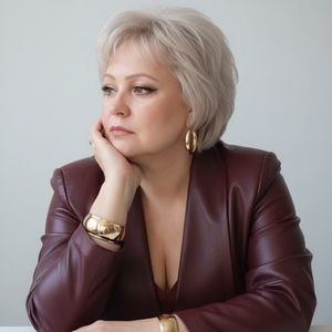 Серьезная блондинка
